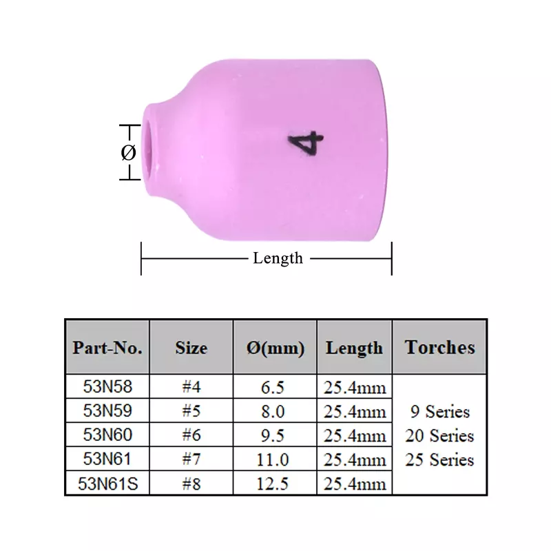 54PCS TIG Welding Torches Stubby Gas Lens Collets Alumina Nozzles Back Cap Kit Fit SR WP17 WP18 WP26