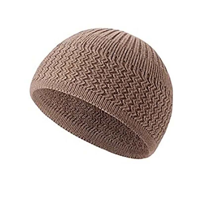 Chapéu de lã monocromático tricotado para homens e mulheres gorros engrossados boné de caveira casual gorro quente para exterior inverno