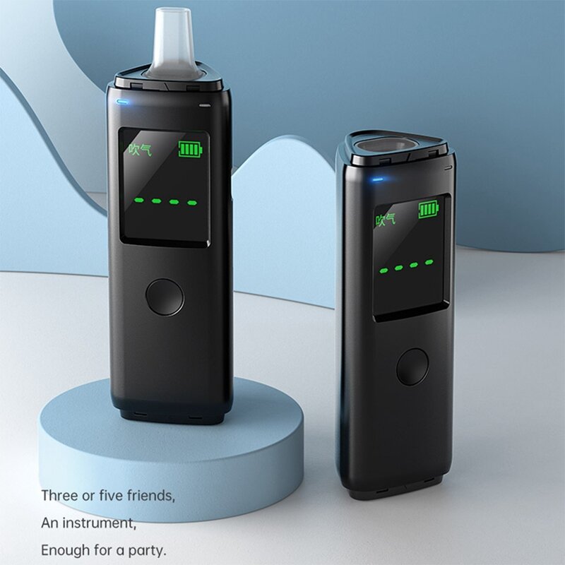 Breathalyzer berkendara mabuk, detektor tampilan Digital LCD profesional respons cepat untuk berkendara mabuk Breathalyzer