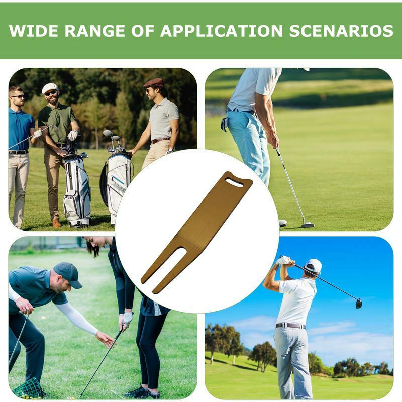 Multi-Function Golf Repair Tool, Practice Tool, Green Fork, estrutura simples, praticando ferramenta para entusiastas do golfe novatos