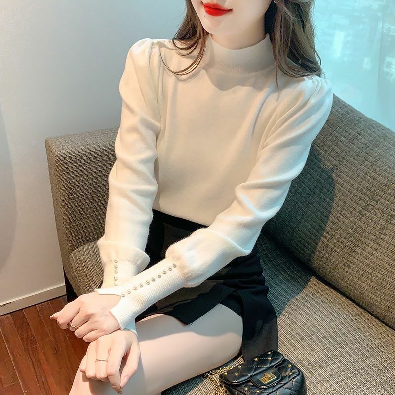 Autumn Winter Half Turtleneck Sweaters Women Pullover Turtleneck Sweaters fashion Solid Basic Knitted Tops Long Sleeved Sweaters