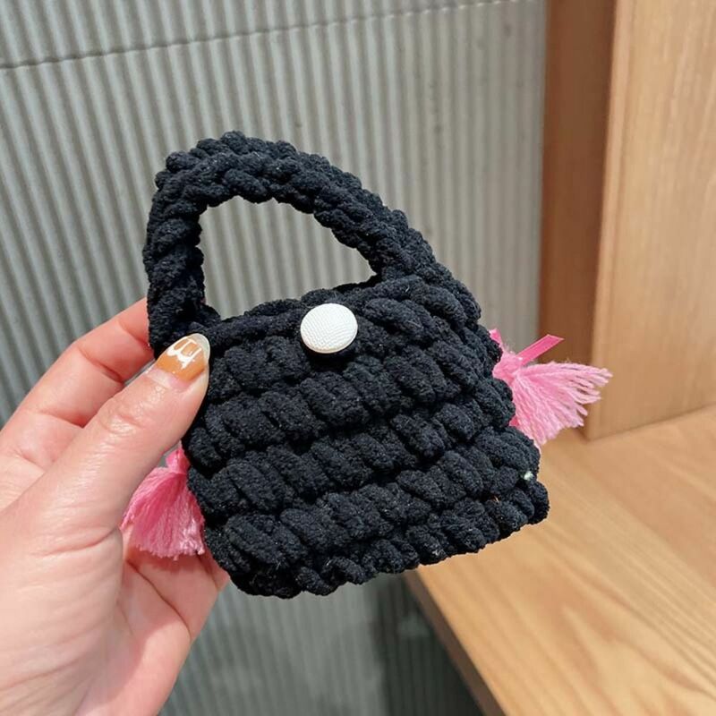 Cute Earphone Storage Bag High Quality Portable Accessory Headset Covers Holder Case Knitted Headphone bag Home