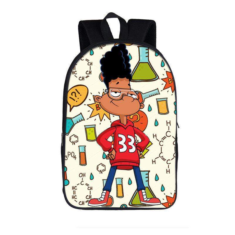 Afro Brown Science Boy Print Backpack, School Bags for Children, Teenage, Africa Boys, Student Laptop Backpacks, PleBag