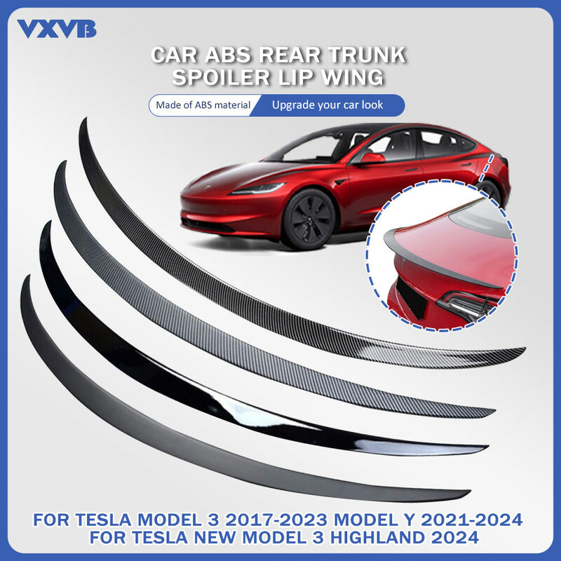 Для Tesla Model Y 2024 ABS спойлер заднего багажника, крыла для Tesla Model 3 2017-2023 Model3 Highland автомобильные аксессуары Высокая производительность