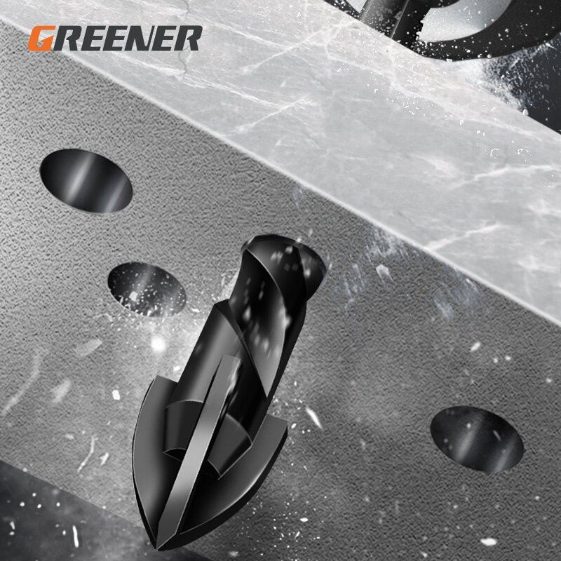 Ударное сверло GREENER 3-12 мм для бетона с четырьмя лезвиями, сверло с шестигранным углублением для плитки, специально для шестигранного хвостовика, из твердого сплава