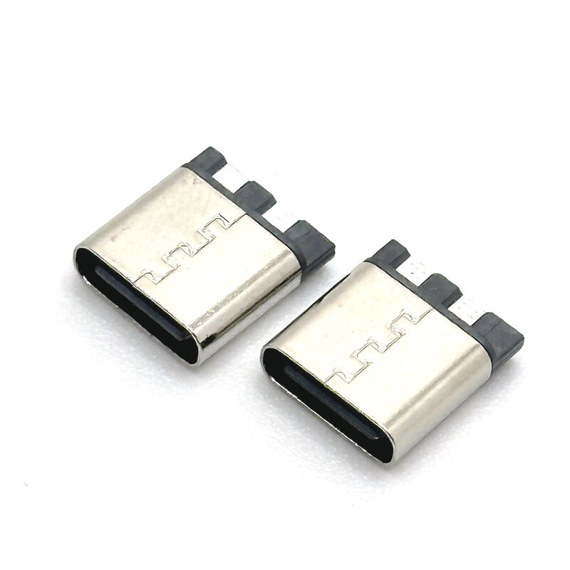 휴대폰 충전 포트용 USB C타입 암 커넥터, 직접 삽입, 2 핀 SMT 소켓, USB 3.1, 1/30PCs
