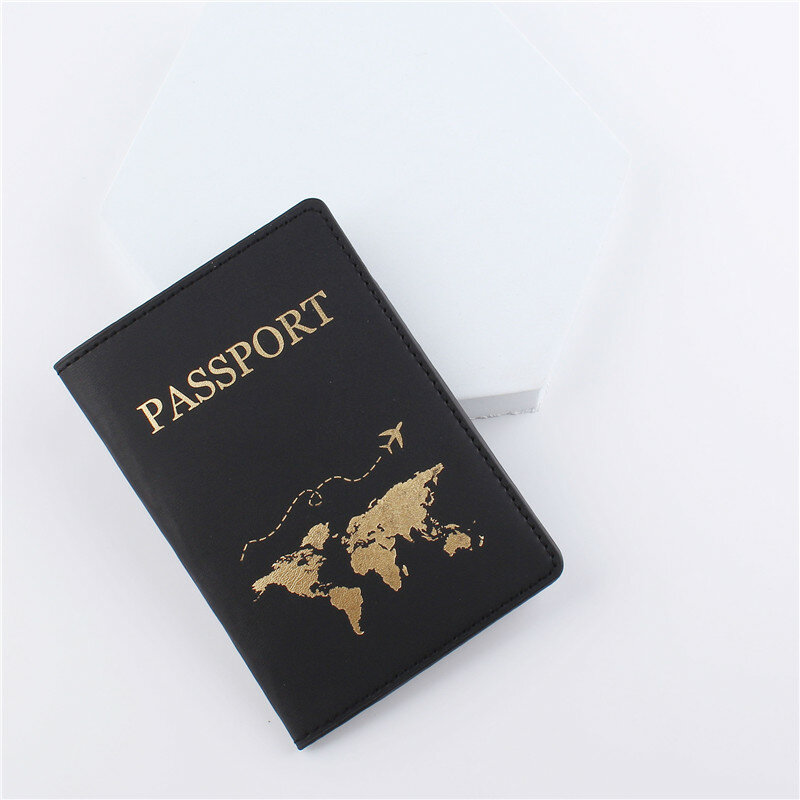 Funda de pasaporte con letras para hombre y mujer, funda de viaje para pareja, boda, CH43, nuevo mapa