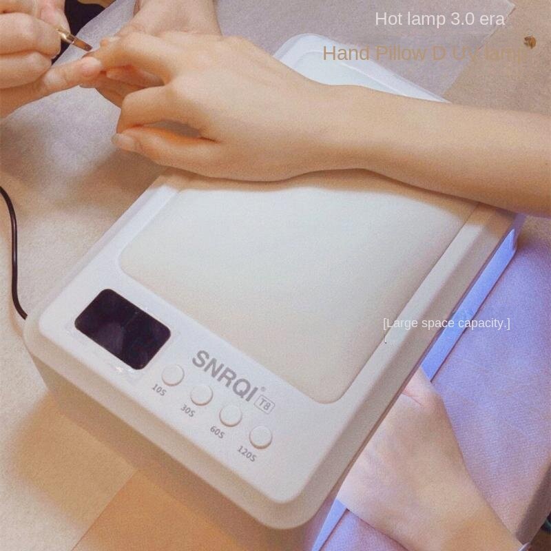 72W Leather Hand Pillow Nail Lamp Powerful Nail Drying Lamp 2 In 1 Nail Dyer Dual Light Sources Led Uv Dryer Light