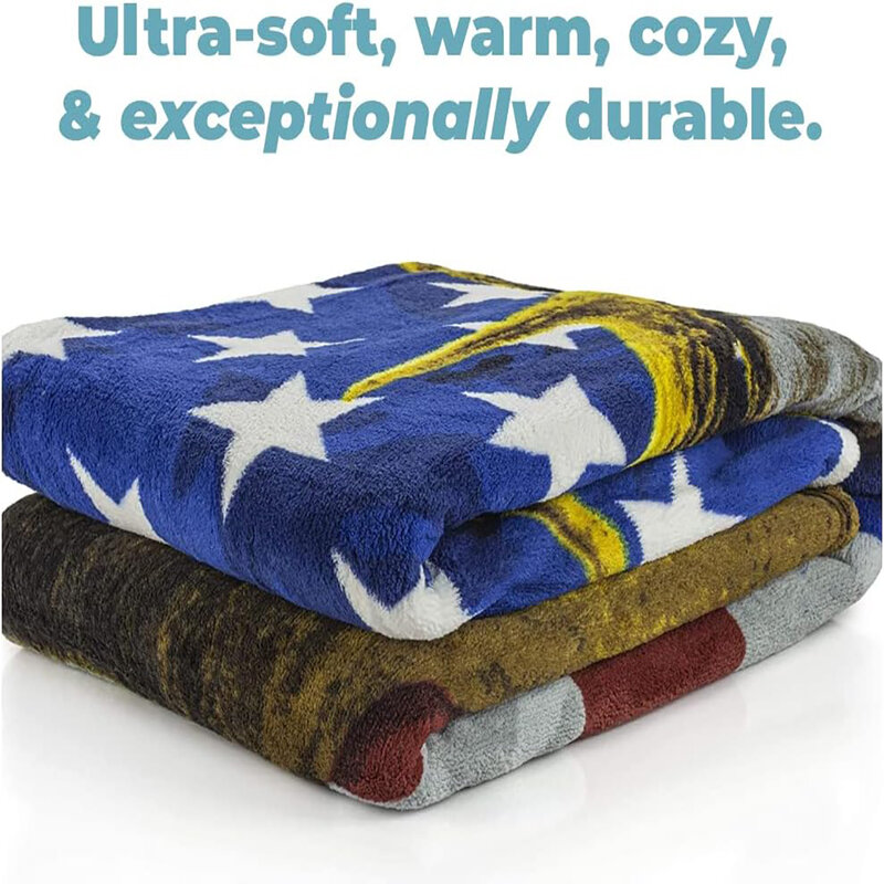 Фланелевое Одеяло с оленем, детское бархатное одеяло с оленем для мужчин и женщин, супер мягкое одеяло с государственным флагом