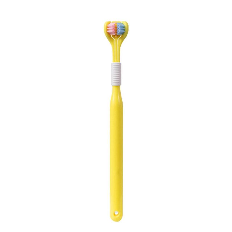 3d Stereo Three-sided Toothbrush Ultrafine Soft Bristle Teeth Adult Oral Brush Cleaning Deep Tooth Care Brush Tongue Scrape G1g8