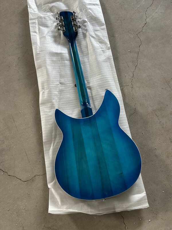 12 senar biru Rick gitar listrik pabrik grosir dan ritel, gratis pengiriman