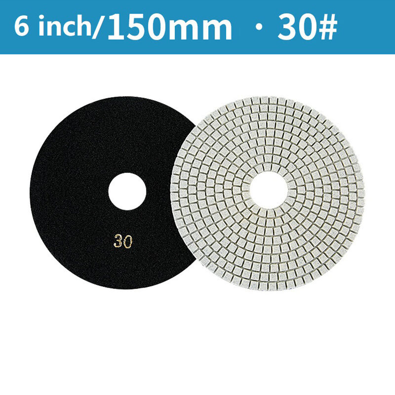 Almohadilla de pulido en seco/húmedo, discos de diamante de 150mm y 6 pulgadas, Flexible, para herramienta eléctrica de molienda de granito