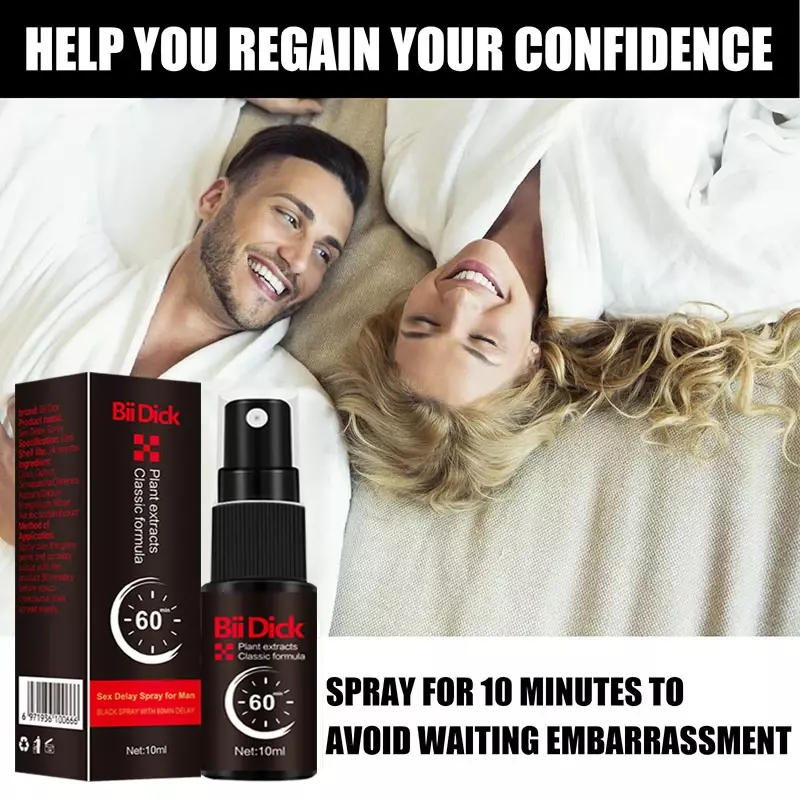 Spray d'éjaculation longue durée pour hommes, retard d'éjaculation, rérection naturelle, contrôle de la vie sexuelle prolongée, flirt efficace