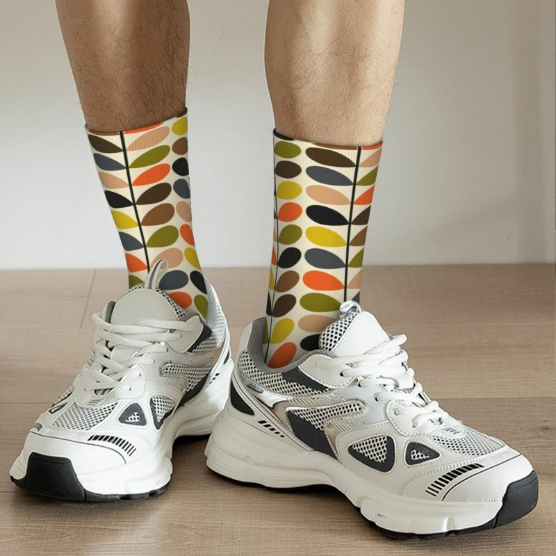 Calcetines con estampado 3D para hombre y mujer, calcetín Unisex divertido con patrón de tallo múltiple, Orla Kiely