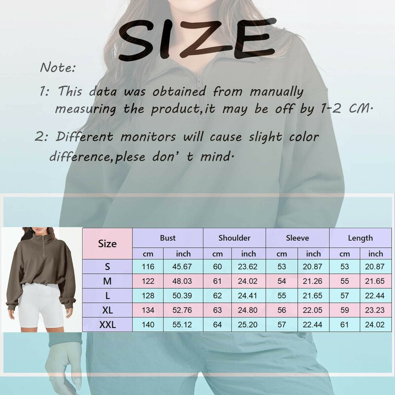Harajuku Half Zip High Collar Sweatshirt Jackets Crop Top Women High Quality Solid Color Loose Windproof Jackets Outdoor Jacket