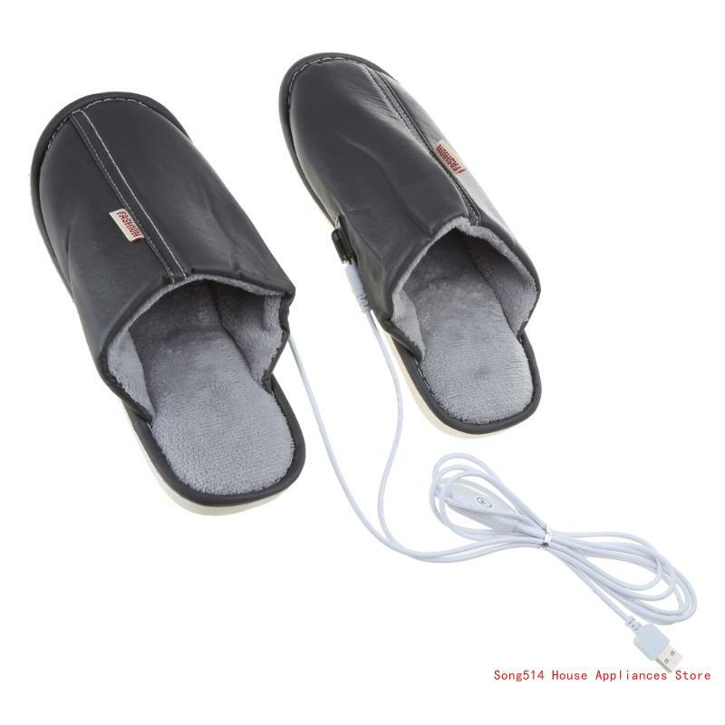 Aquecedor pés elétrico com 3 engrenagens USB chinelos aquecidos inverno sapatos para clima frio presente 95AC