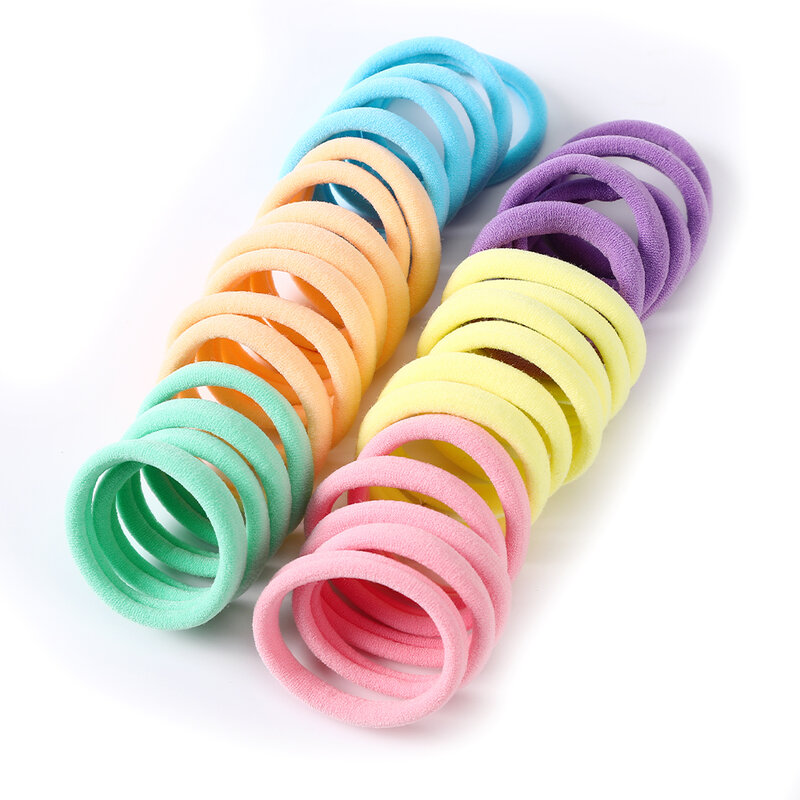 AWAYTR 50PCS/Set Girls Hair Band Hairbands Hair Accessories For Woman Kids Ponytail Holder Elastic Scrunchies Rubber Bands