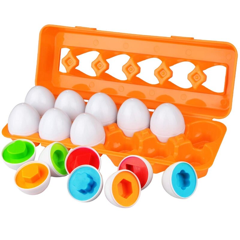 Małe jajka zestaw zabawek dla chłopców w wieku 1 2 3 lat dziewczynki kolorowe sortowanie zabawki edukacyjne color pasujące jajka zabawki dla dzieci