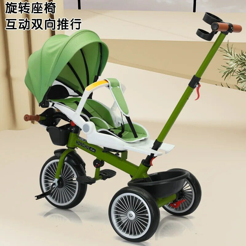Triciclo multifuncional 4 en 1 para niños de 1 a 6 años, triciclo con función giratoria y reclinable, novedad