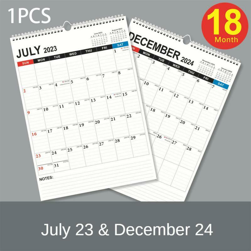 Calendario de Cuenta Regresiva para pared, horario de ambiente cálido, oficina, vacaciones, diseño práctico, novedad de 2024