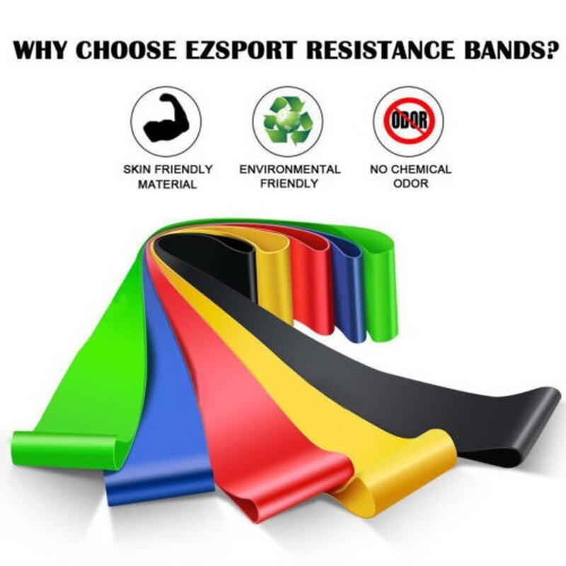 Yoga Resistance Tension Band Loop Yoga Pilates For Home Fitness Exercise Workout Training Resistance Band