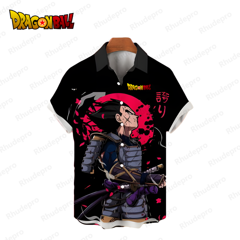 Vegeta Dragon Ball Z Heren Shirts Korte Mouw Y 2K 2024 Harajuku Zomer Blouse Cool Super Saiya Oversized Tops Goku Mode