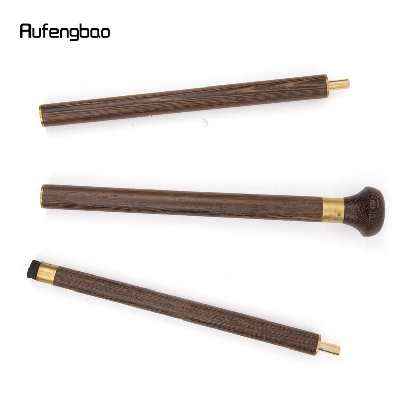 Brown Wooden Traditional Fashion Walking Stick Decorative Cospaly Party Wood Walking Cane Halloween Mace Wand Crosier 88cm