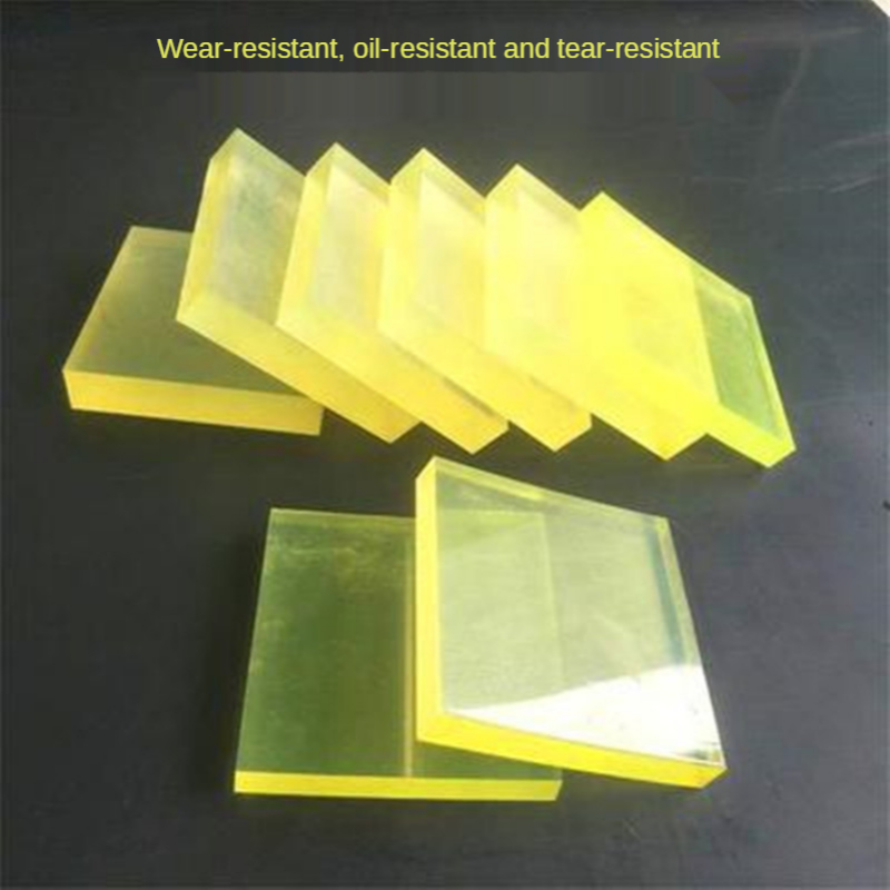 Placa de amortiguación cuadrada de poliuretano PU de 10x10x2cm, placa troqueladora, placa de tendón de ternera, cojín de troquel, hoja de goma elástica de Color dorado