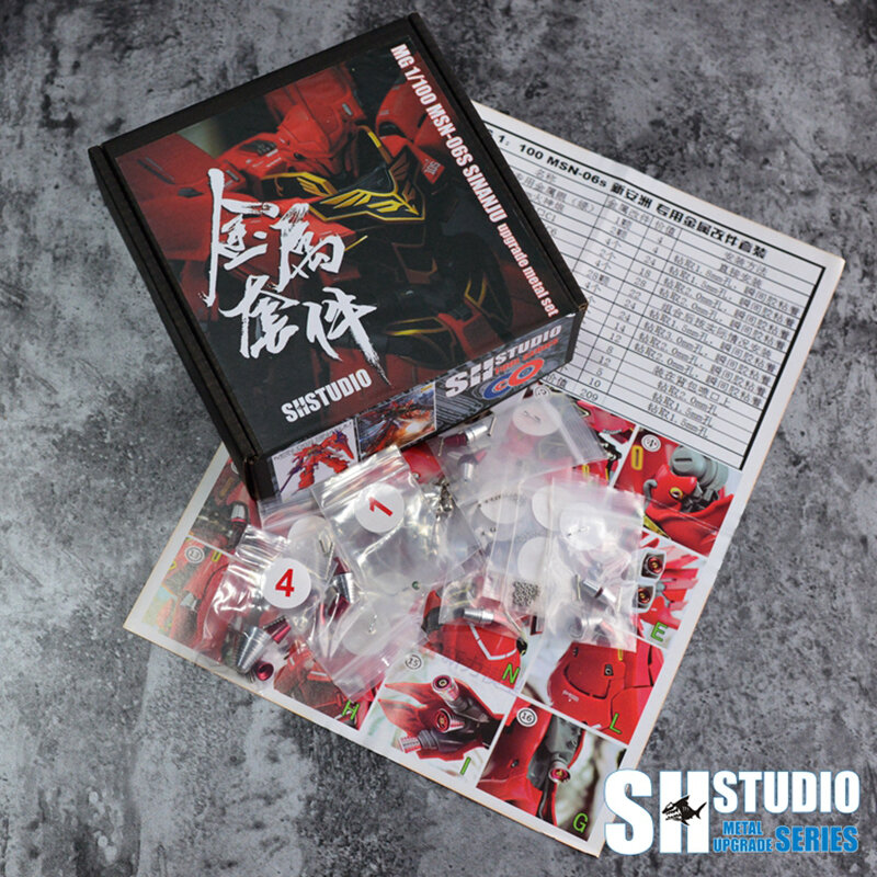 SH Studio Detail-up Set For 1/100 MG SINANJU Metal Modification For Mobile Suit Models Toys Metal Accessories