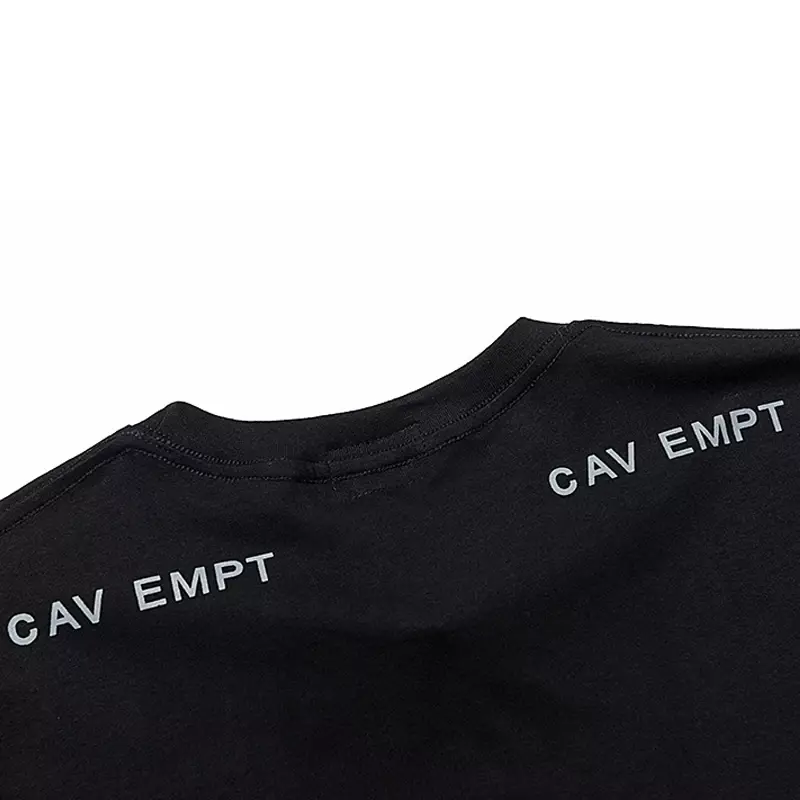 CAVEMPT kedatangan Cetak Vintage Logo huruf C.E kaus katun hitam ukuran besar kaus pria wanita T-Shirt kasual O-Neck lengan pendek