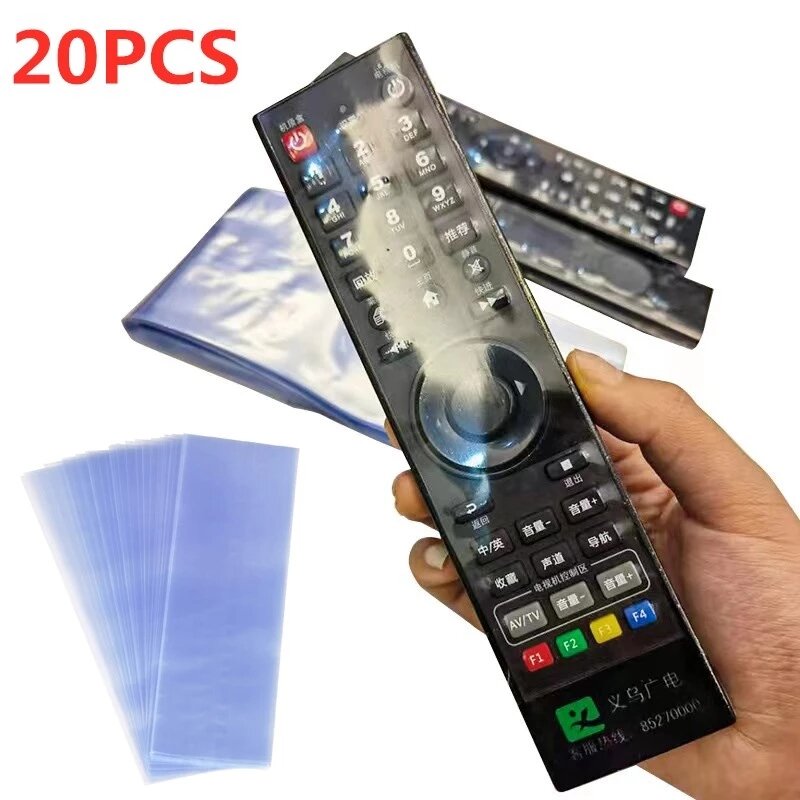5/10/20PCS sacchetto di pellicola termoretraibile trasparente custodia protettiva antipolvere per TV condizionatore d'aria telecomando in plastica