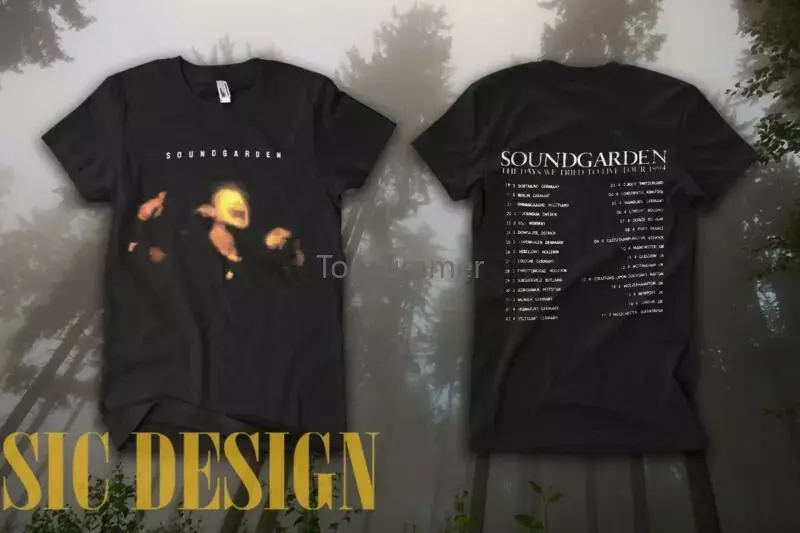 Kaus tur Vintage Soundgarden sangat diketahui 1994 Rock Grunge 90