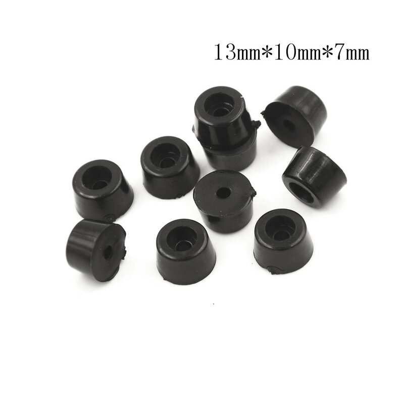 10pc Black Anti slip furniture legs Feet Speaker Cabinet bed Table Box Conical rubber shock pad floor protector Furniture Part