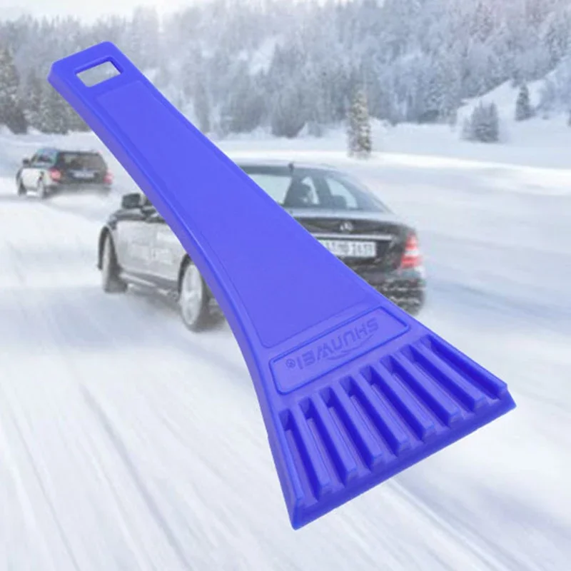 Sekop salju mobil, alat pembersih pengikis es untuk kendaraan pembersih kaca depan, Aksesori Mobil musim dingin