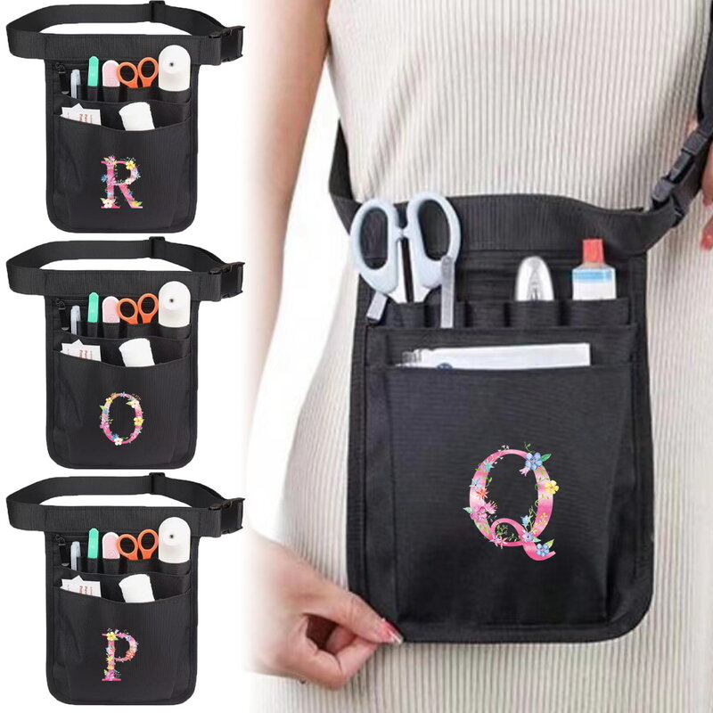 Multi Functional Tool Waist Bag Nylon Material Accessories Tool Waist Bags Medical Supplies Storage Nurse Bags Pink Series