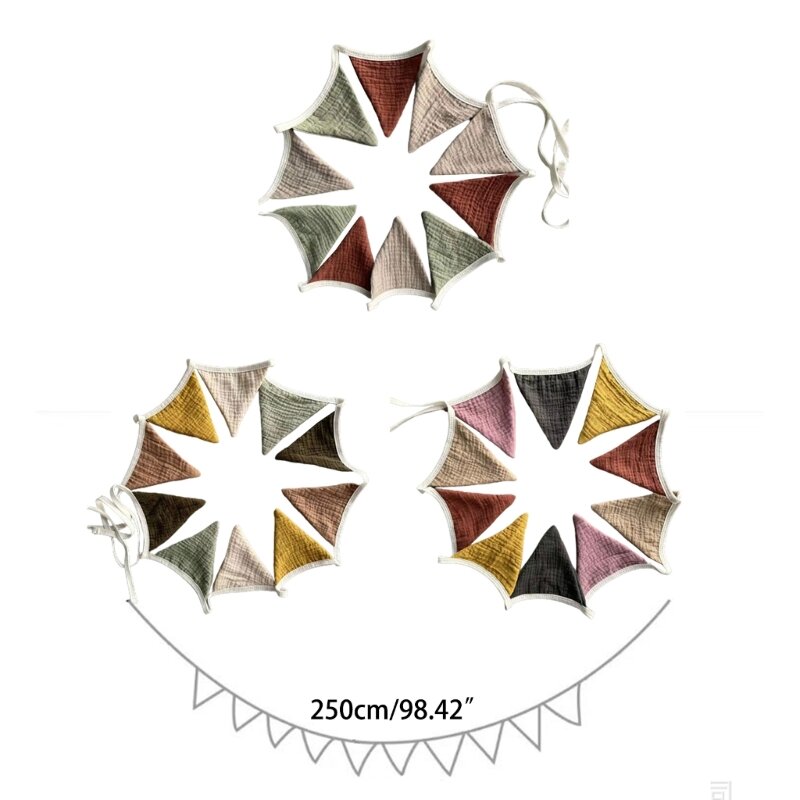 Banderole triangulaire en coton pour décoration de fête préChristophe, guirxiété pour bébé, accessoire de photographie pour nouveau-né