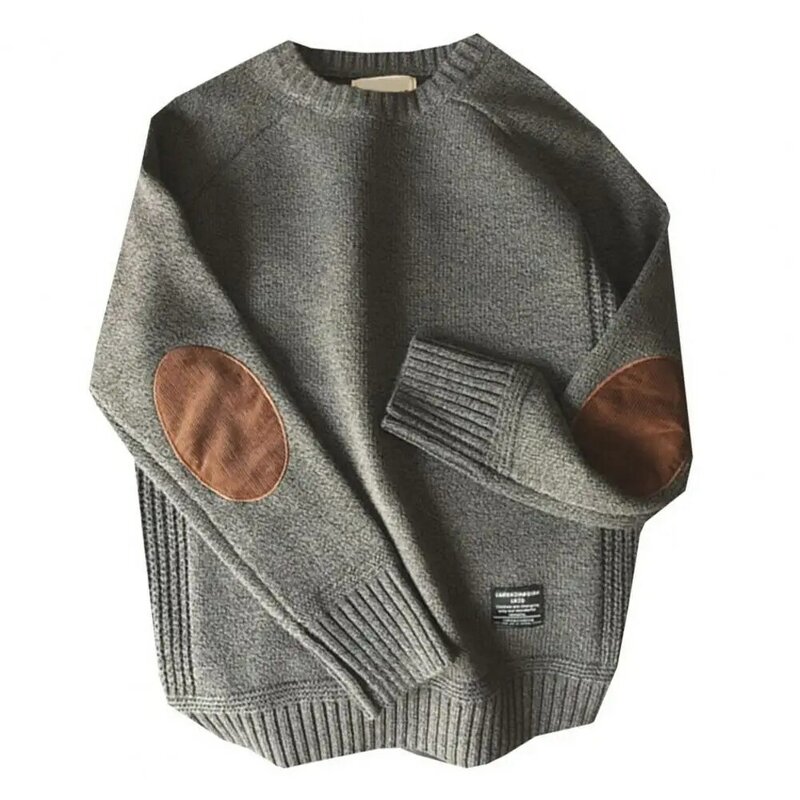Soft  Trendy Round Neck Men Winter Sweater Knitting Spring Sweater Long Sleeves   for School