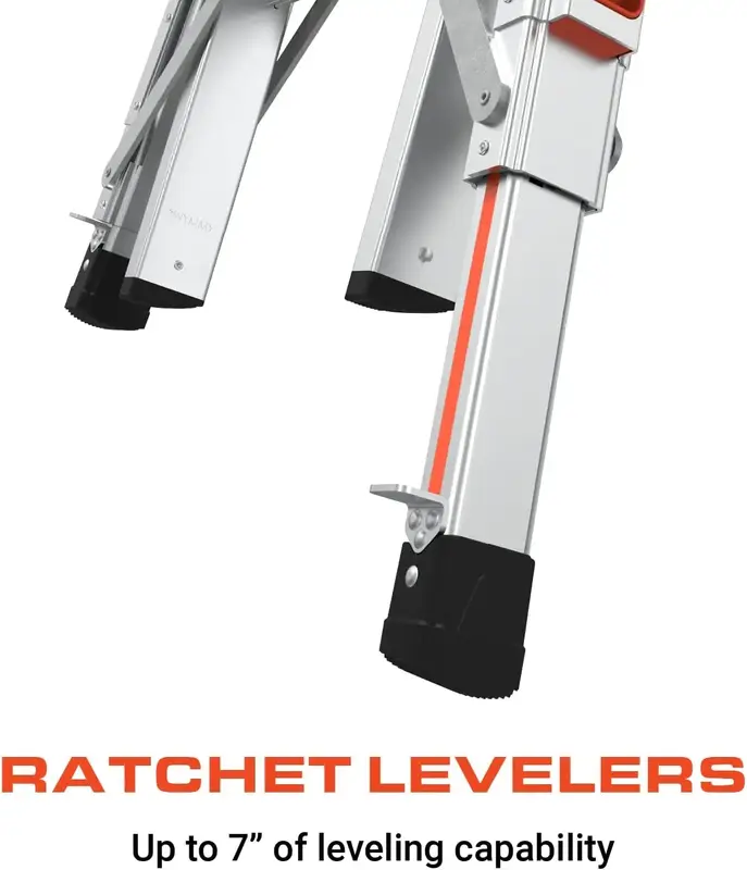 Little Giant Ladders, Velocity with Ratchet Levelers, M26, 26 ft, Multi-Position Ladder, Aluminum | USA | NEW