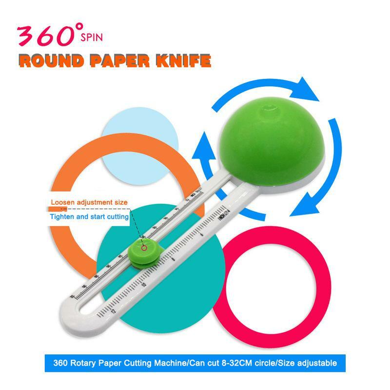 2022 cortador de papel redondo pode ajustar o tamanho círculo cortador circular scrapbook cortador de cartão de papel diy compasso ferramentas de corte de papel
