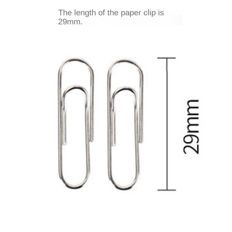 Nickel-Plated Paper Clip Back-Type Buckle Back-Line Needle Clip Paper Clips File Paper Office Supply Paper Clip