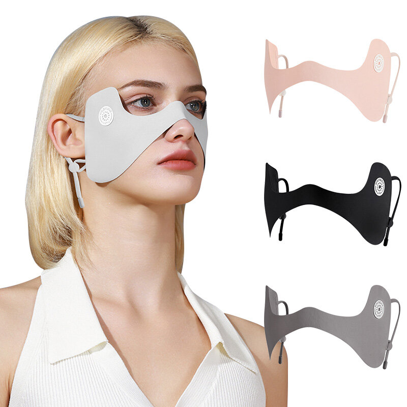 Masker Anti UV tabir surya Punk Pria Wanita, masker pelindung mata Hip Hop musim panas untuk berkendara bersepeda berlari olahraga masker wajah