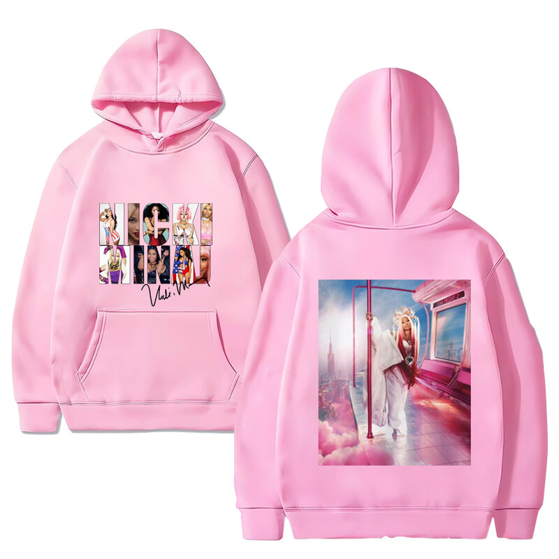 Rapper Nicki Minaj Pink Friday Graphics print Hoodie Men Women Y2k Casual Loose Fleece Long sleeve Sweatshirt Unisex pullovers