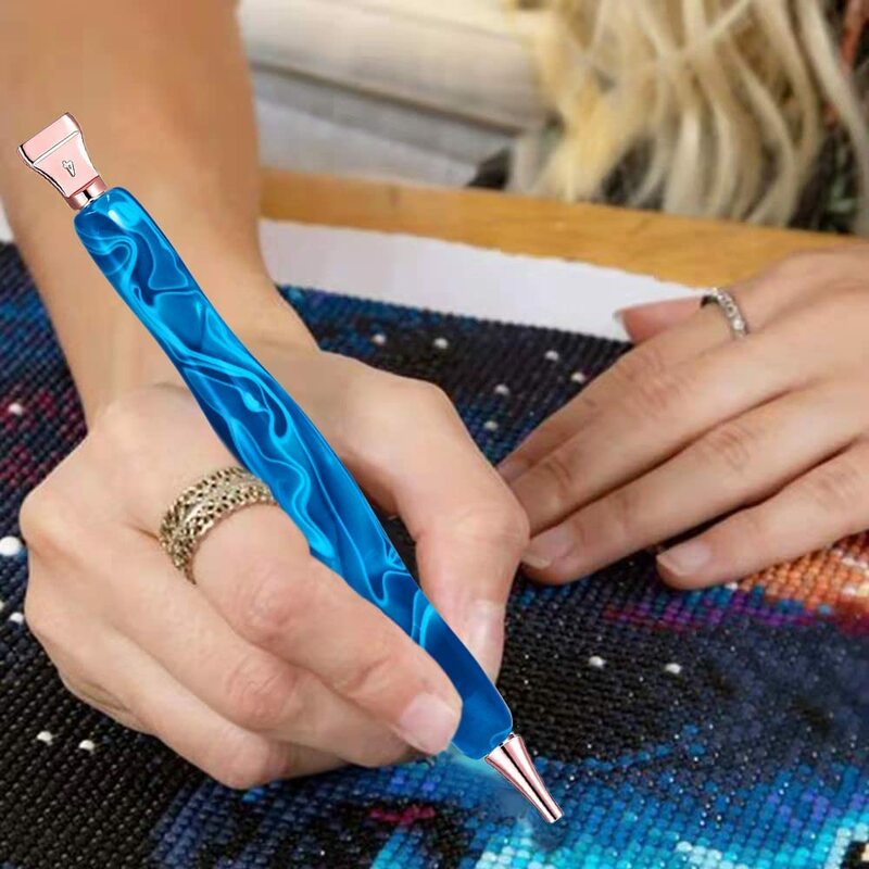 Resina fatta a mano 5D Diamond Painting Art Drill Pen Stylus Kit accessori per strumenti e Diamond Paint Art Pen Tips Heads Placer