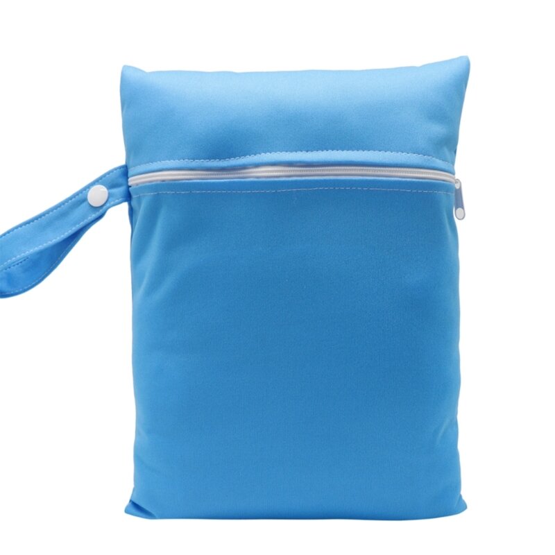 Conveniente e durável saco fraldas do bebê à prova dwaterproof água molhado seco saco armazenamento com alça zíperes saco