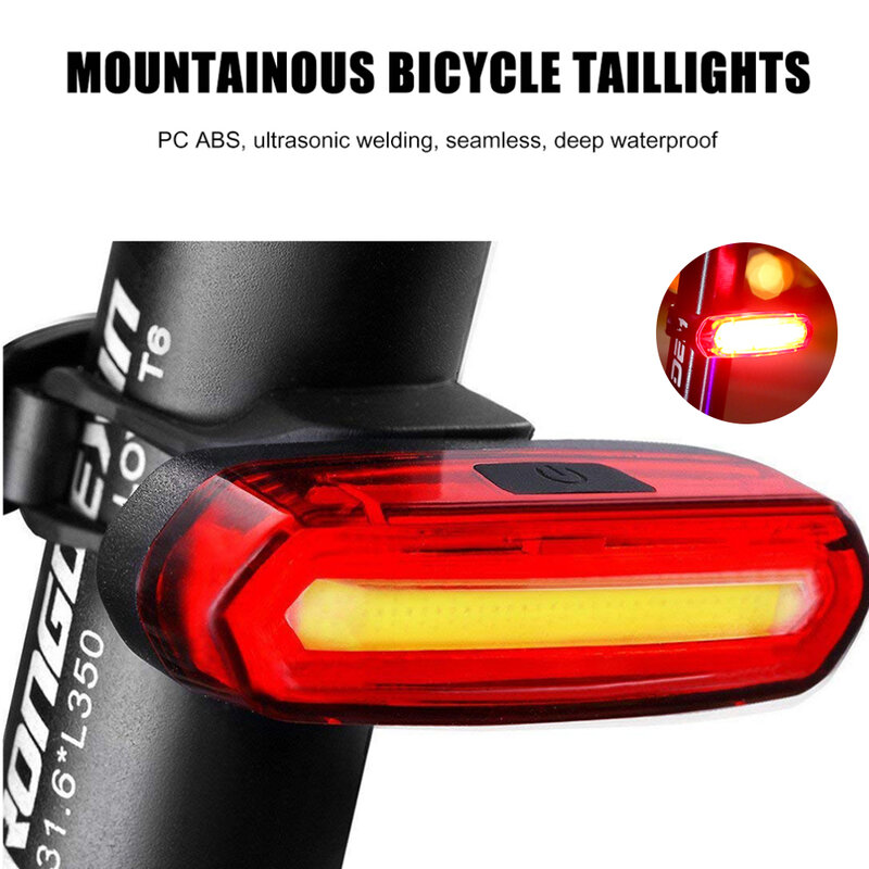 Велосипедный задний фонарь, фонарь для передней и задней части велосипеда, водонепроницаемый, с USB-зарядкой, для горных поездок, велосипедный задний фонарь