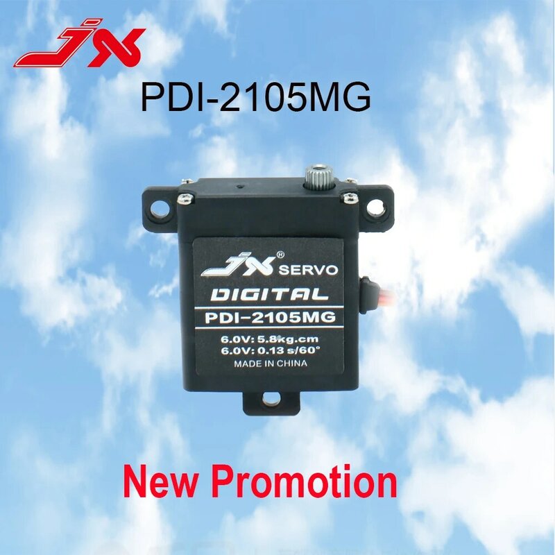 JX PDI-2105MG-Servo de ala de engranaje de Metal, 21g, 5,8 KG, gran par, Digital, para RC, ala fija, avión, helicóptero, piezas