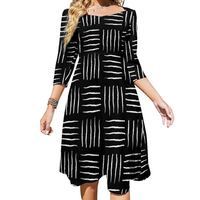 Check Print Casual Dress Female Modern Checkerboard Streetwear Dresses Sexy Kawaii Dress Custom Clothing Big Size 4XL 5XL