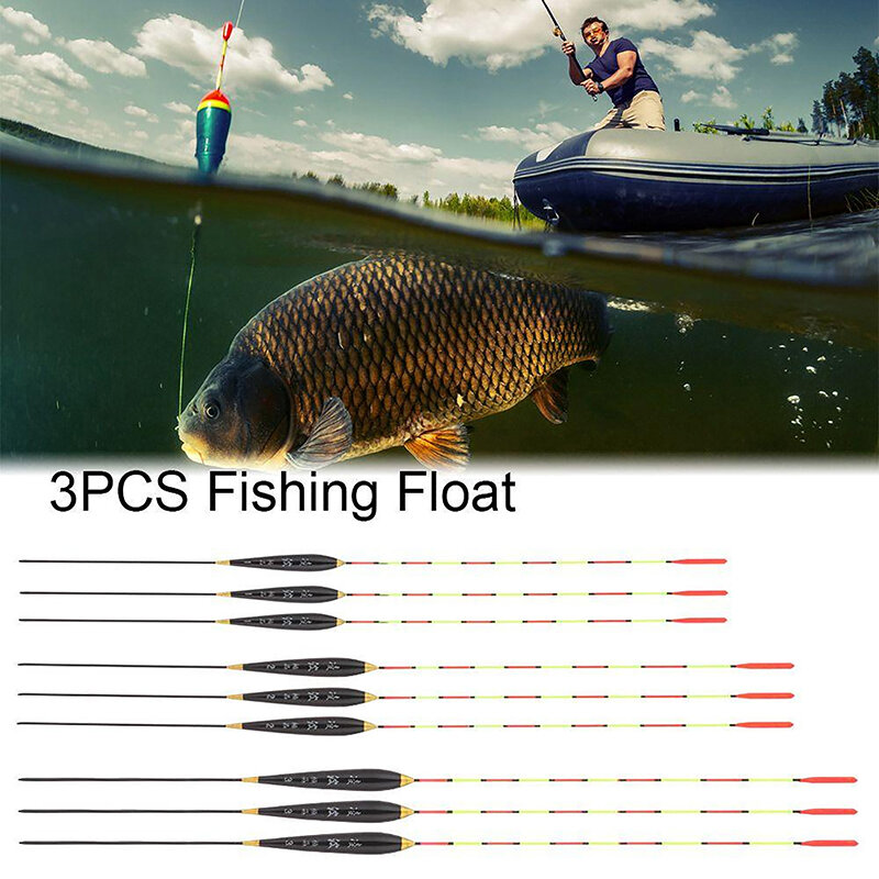 Flotador de pesca de madera fluorescente, flotador luminoso de alta sensibilidad, marcado en negrita, accesorios de pesca
