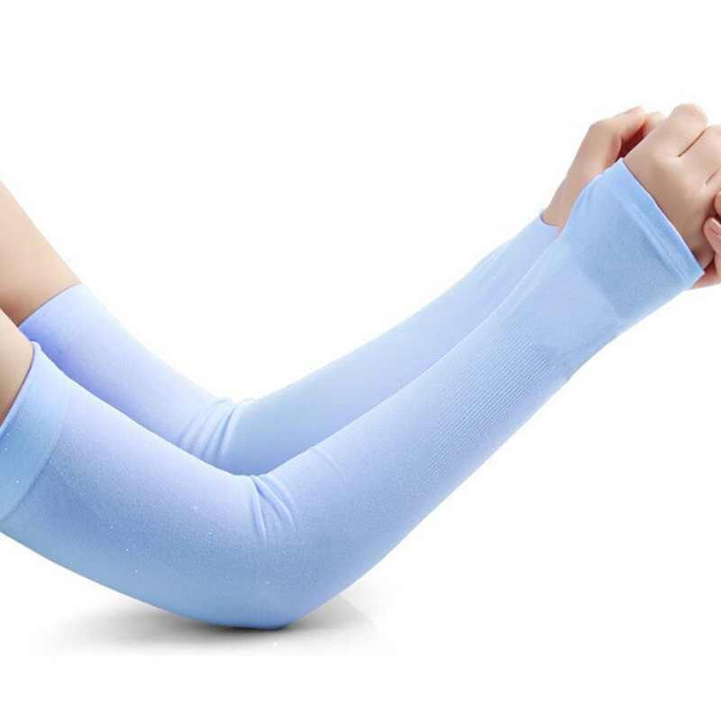 2024 Outdoor Arm Sleeves Ice Fabric Anti-UV Sunscreen Running Cycling Sleeve Anti-Slip Summer Sport Cycling Cooling Arm Sleeve