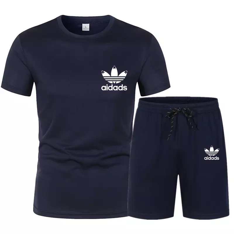 T-shirt à manches courtes et short de sport pour hommes, survêtement décontracté, ensembles de joggeurs, vêtements d'été, mode, 2024